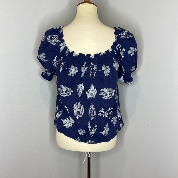 Pomander Place‎ Beaufort Botanical Blue & White Blouse - Picture 3 of 9